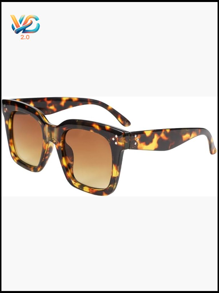Retro Square Sunglasses Gradient Lens Uv400 Protection Classic Design Unisex